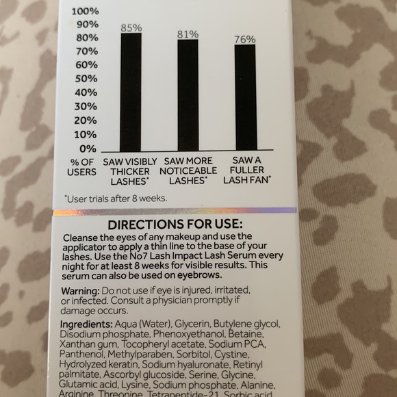 NIB No 7 Lash Impact Lash Serum Lash Enhancer .20 Fl Oz FULLER THICKER LASHES - Picture 2 of 2